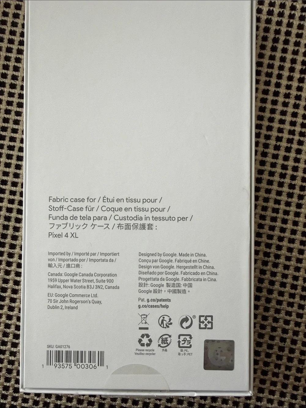 Google Pixel 4 XL Fabric Case - Blue Grey